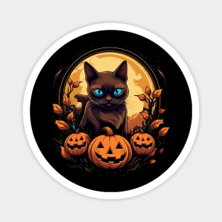 Siamese Cat Halloween Magnet
